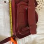 Small wine leather satchel handbag Image 4