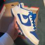 nike dunk low blue and white size uk 9 Image 2