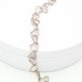 Vintage Sterling Silver Linked Hearts Bracelet Image 4