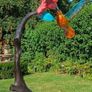 Hummingbird & Flower (40cm) - Patinated Bronze Image 4