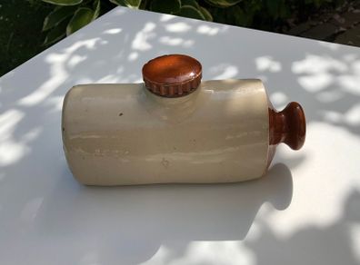 Vintage stoneware hot water bottle / bed warmer