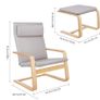 BRAND NEW Lounge Rocking Chair Relaxing with Footrest Wooden Image 4
