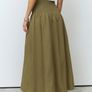 Brand New with tags Next UK20 Boho Khaki Green Drop Waist Maxi Skirt Image 3