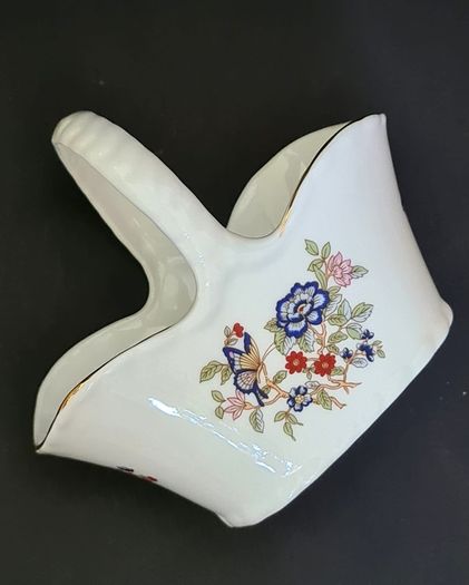 Vintage Royal Tara Fine Bone China Posy Basket,  Flower Basket,  Irish Pottery,  Galway Ireland,  Floral Design