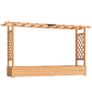 Raised Planter with Trellis, Wooden Raised Bed for Garden with Hanging Roof and Drainage Holes, Outdoor Planter Box Image 3
