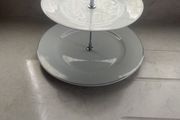 2 Tier-cake stand serving plate