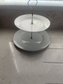 2 Tier-cake stand serving plate