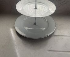 2 Tier-cake stand serving plate