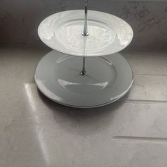 2 Tier-cake stand serving plate