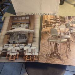 Set Of 2 Wall Hinging Pictuer Of French Cafee Suitable For Kitchen Decore,