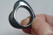 Pendant - Natural Hematite - Heart Shaped