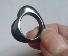 Pendant - Natural Hematite - Heart Shaped