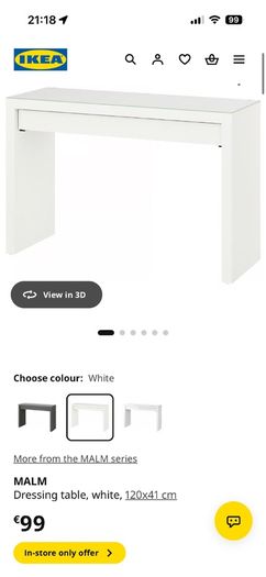 dressing table with drawer