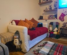 White Pull Out Sofa Bed.
