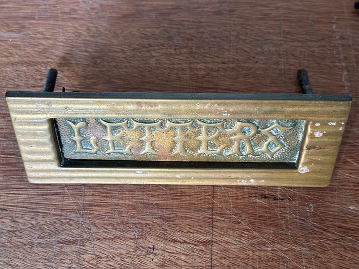Antique letter plate