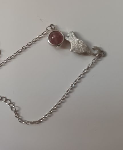925 silver cat bracelet