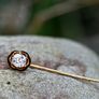 Antique 1ct Diamond Tie Pin / Lapel Pin circa 1850 Image 6