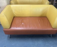 Yellow and orange couch