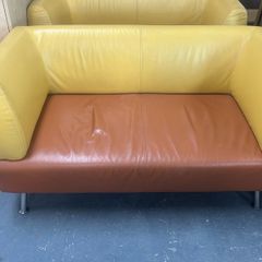Yellow and orange couch