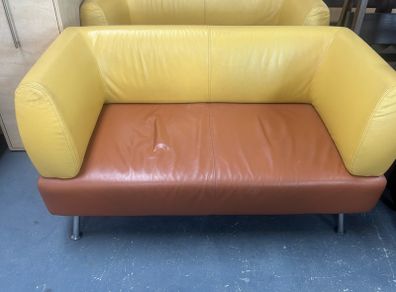 Yellow and orange couch