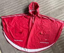 Kids Playschool Red Rain Poncho