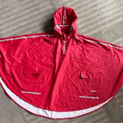Kids Playschool Red Rain Poncho