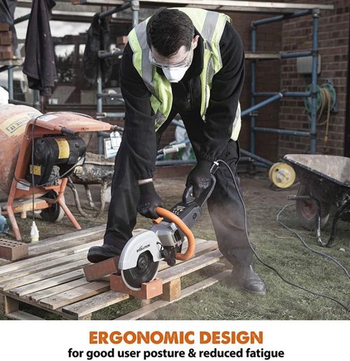 230mm Concrete Saw - 2000W Motor, No Gas, 90 mm Cut, Incl Diamond Masonry Blade, 230V (FREE POSTAGE)