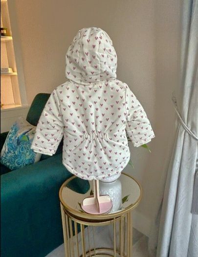 Baby Girls Cream Jacket with Hood from Primark Age 3-6 months / EU 62-68cm