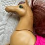 2018 Mattel Barbie Horse from Hugs N Horses Playset Pink Saddle Head Moves Used Please look at the pictures Image 4