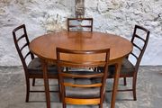 Mid Century Modern Teak Extendable Dining Table and Chairs by McIntosh