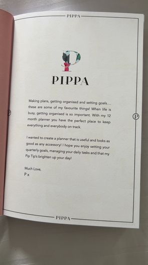 The Pippa collection 12 month planner