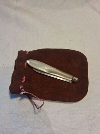 6 Inch Sterling Silver Mother of Pearl Victorian Fruit Knife