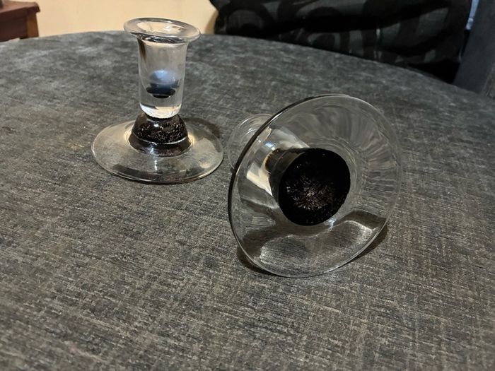 Tough glass candle holders