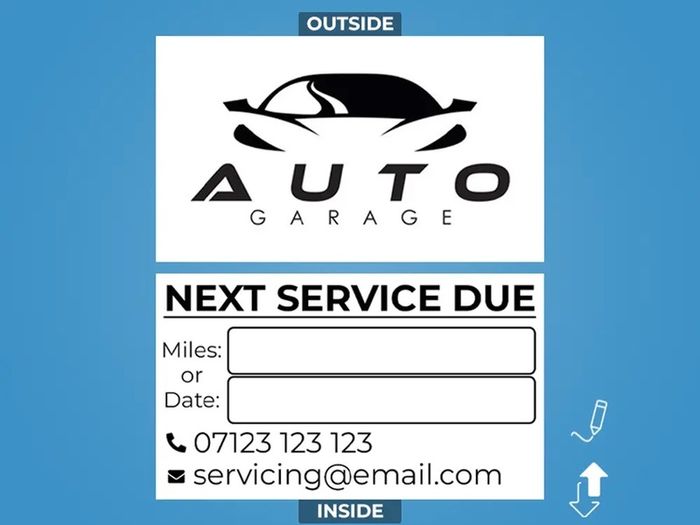MOT Service Stickers car service stickers