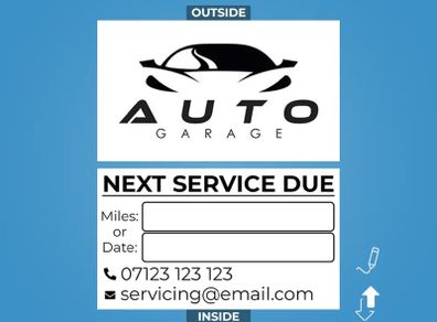 MOT Service Stickers car service stickers