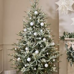 White Christmas Baubles x 50