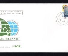 1989 Ireland Commemorates Ireland's Entry in the Whitbread Round The World Race (Sail Ireland) An Post First Day Cover (FDC) with Durlas (Thurles) Steele cancel.