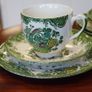 Johnson Bros Bird of Paradise Vintage Green Ironstone Tea Set (18pc, c.1950s) Image 5