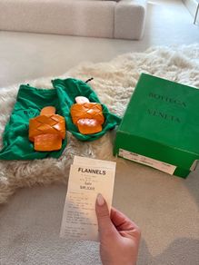 Bottega Veneta Lido sandels Tangerine