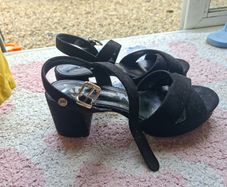 Black summery heels