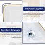White Ceramic Rectangular Countertop Sink 48x37x14cm Countertop Basin, Cloakroom Lavatory Vanity, High Gloss Finish, Stain Resistant, Easy Clean Ceramic Image 3