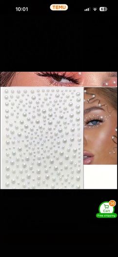 Decorative pearls for hair & face