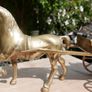 Horse Pulling a Carriage - Sculpture - figurine - statue - Vintage Solid Brass Image 7