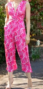 Kate & Pippa Servino Culotte Jumpsuit In Pink Print BNWT