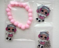 LOL dolls matching set of bracelet, earrings and necklace