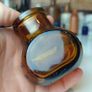 486 - Set of 2 Vintage Brown Amber Glass Cork Top Collectible Decorative Bovril Bottles Image 3