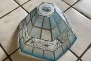 Ceiling Light Shade- Blues And Silver. In Great Condition.