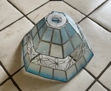 Ceiling Light Shade- Blues And Silver. In Great Condition.