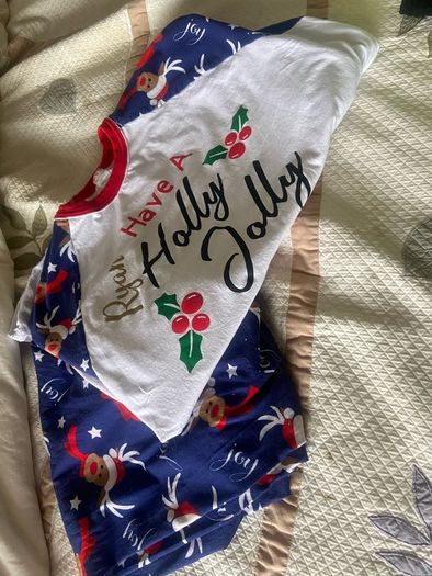 Christmas pyjamas name Ryan