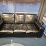 black leather sofa Image 3